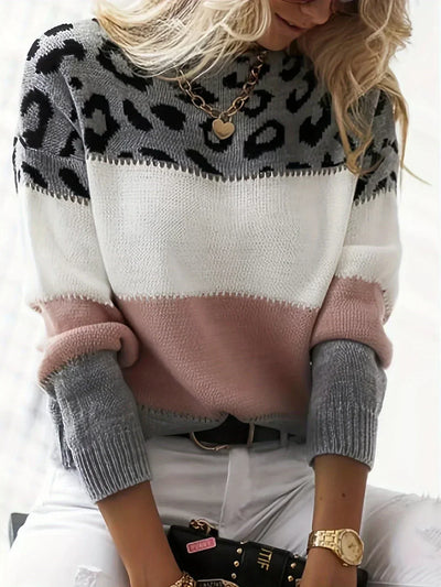 Pernille | Elegancki sweter z wzorem w panterkę