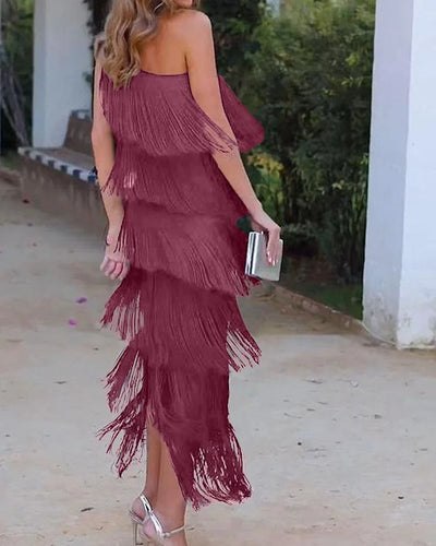 Sukienka Rosea Effortless Elegance z odkrytymi ramionami