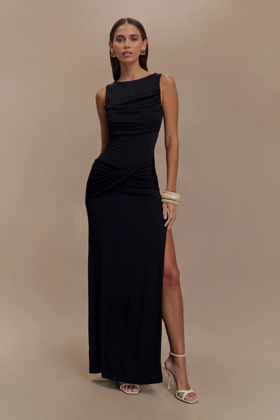 Sukienka maxi Rosea Drape