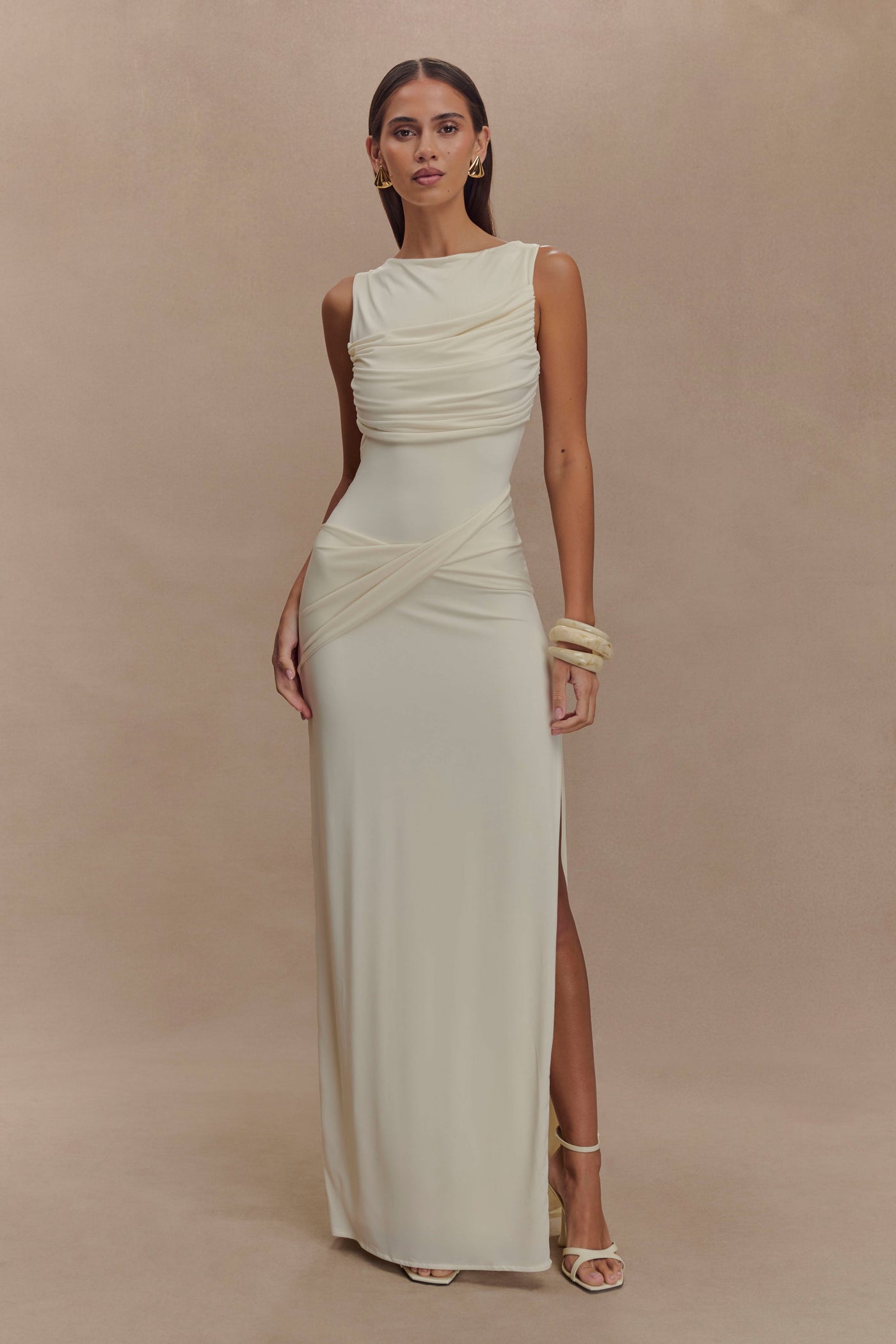 Sukienka maxi Rosea Drape