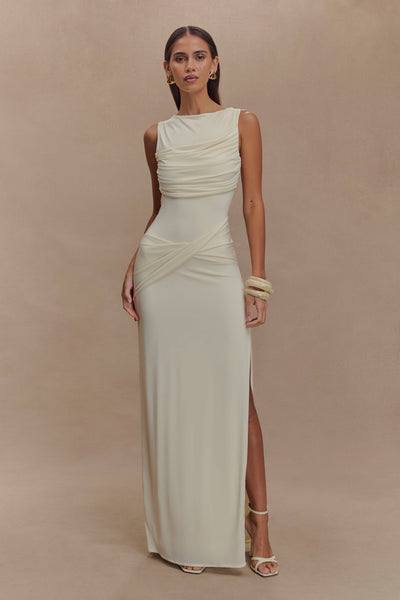 Sukienka maxi Rosea Drape