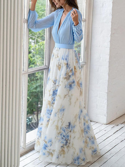 Sukienka maxi Rosea Elegant z kwiatowym nadrukiem