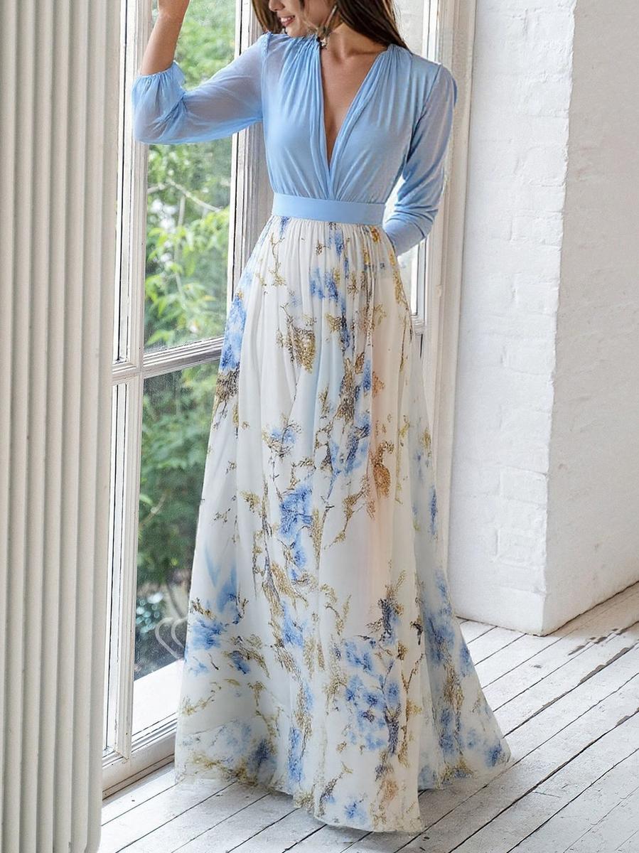 Sukienka maxi Rosea Elegant z kwiatowym nadrukiem