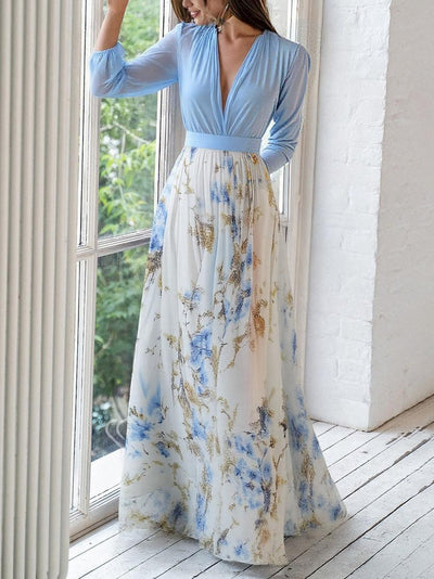 Sukienka maxi Rosea Elegant z kwiatowym nadrukiem