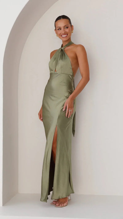 Sukienka maxi Rosea Halter