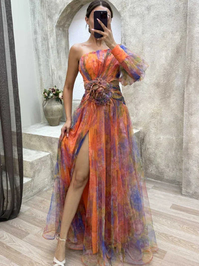 Sukienka maxi Rosea Asymmetric Bloom