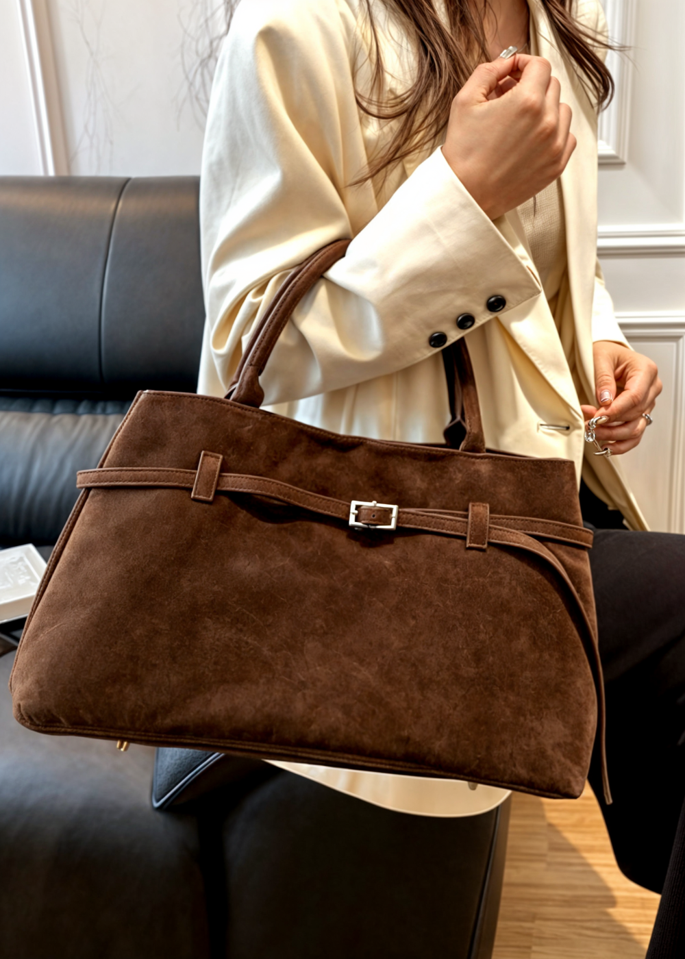 Torba Suede BB Celeste od Mazur & Mazur©