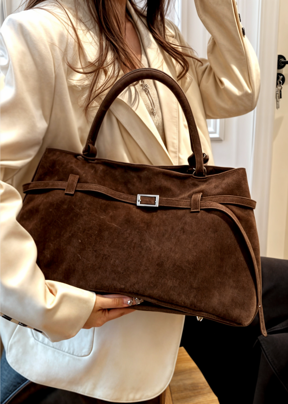 Torba Suede BB Celeste od Mazur & Mazur©