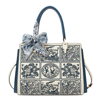 Sylvia™ – Unikalna torebka crossbody z haftem i kokardą od Mazur & Mazur©