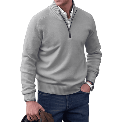 Kasper | Elegancki sweter z kaszmiru z zamkiem
