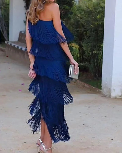 Sukienka Rosea Effortless Elegance z odkrytymi ramionami