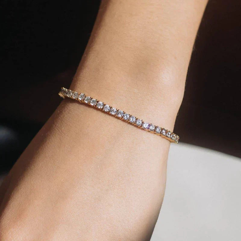 Bransoletka Tenisowa Lillian | Złoto 18k