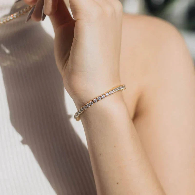 Bransoletka Tenisowa Lillian | Złoto 18k