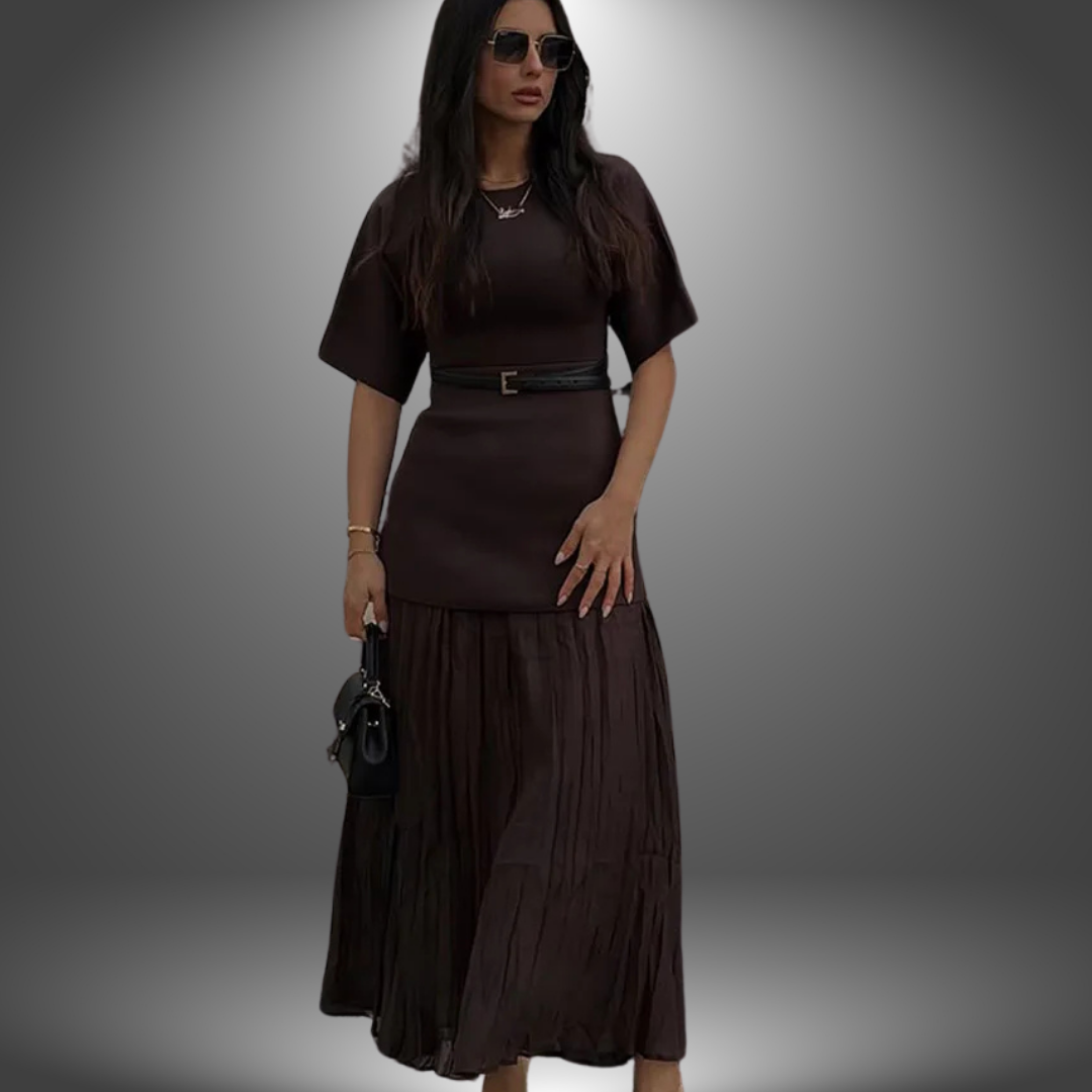 Andrea | Sukienka Maxi z Faldami