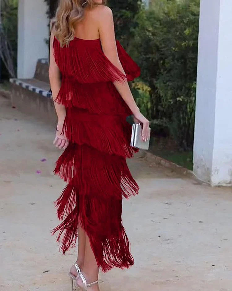 Sukienka Rosea Effortless Elegance z odkrytymi ramionami