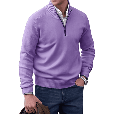 Kasper | Elegancki sweter z kaszmiru z zamkiem