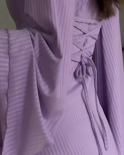 Rosea Elegant Chic dzianinowa sukienka maxi