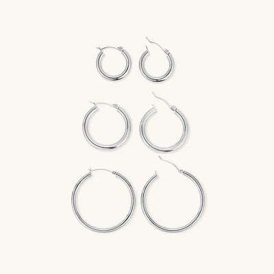 Eleganckie szerokie okrągłe kolczyki | Złoto 18k