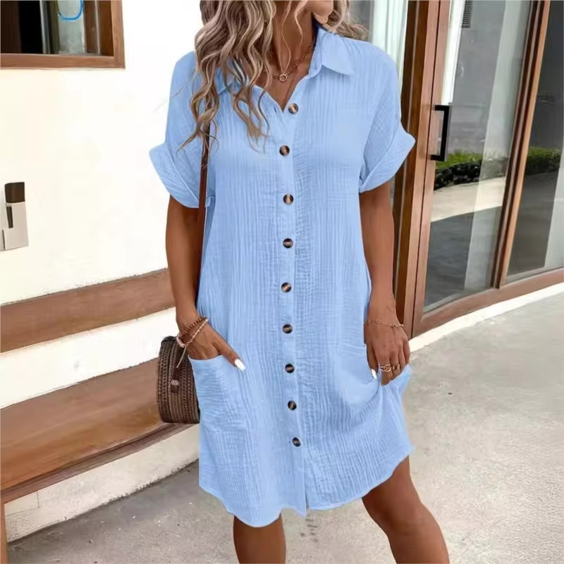 Sukienka Rosea Effortless z guzikami