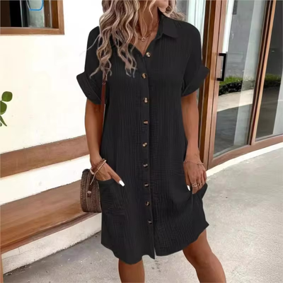 Sukienka Rosea Effortless z guzikami