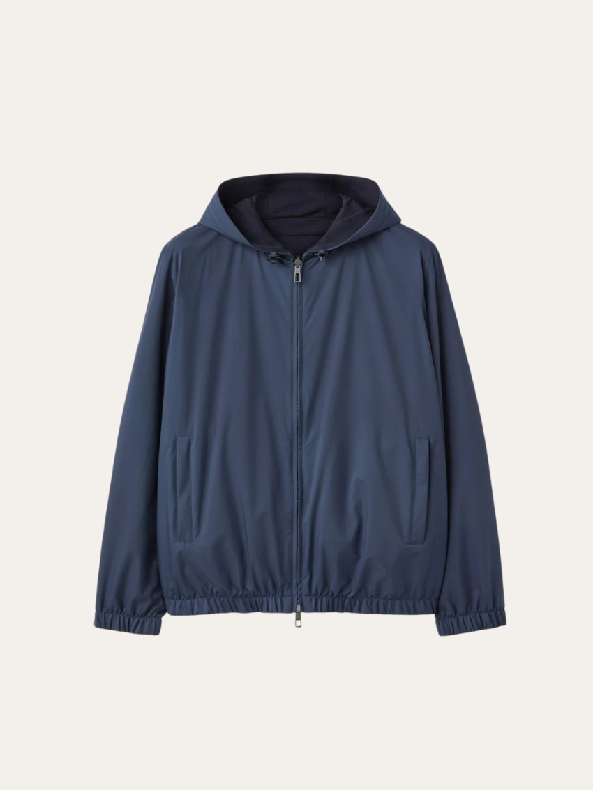 Odwracalna kurtka bomber – Granatowa
