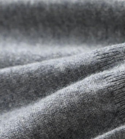 Kamizelka Cashmere Strik Zip - Ciemnoszara