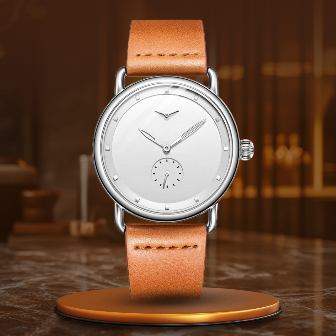 Nowak & Nowak© - Klasyczny Minimalistyczny Zegarek van Baerle® - Elegancja w Najczystszej Formie