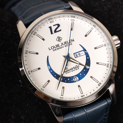 Nowak & Nowak© - Elegancki Zegarek Luminous z Fazą Księżyca