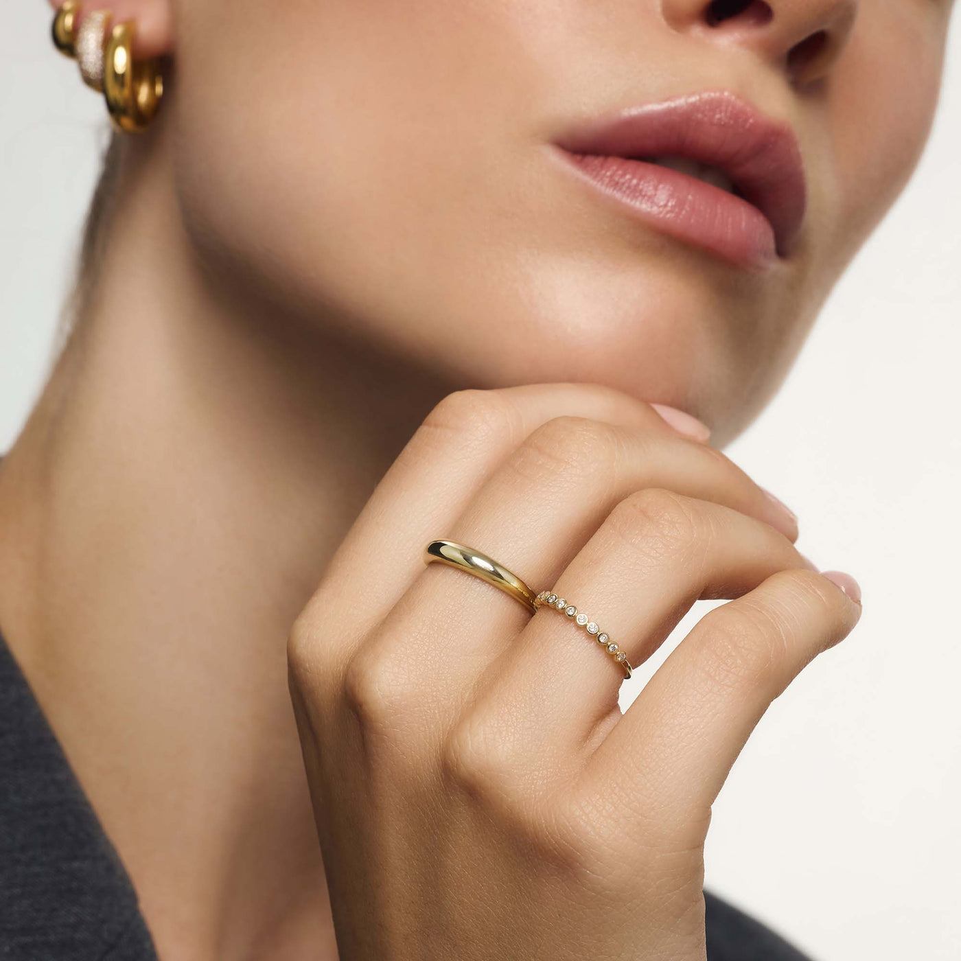 Midi Kuppelring | Złoto 18k