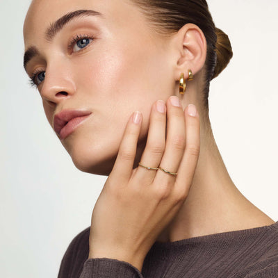 Elegancki Pierścień Kopułowy | Złoto 18k