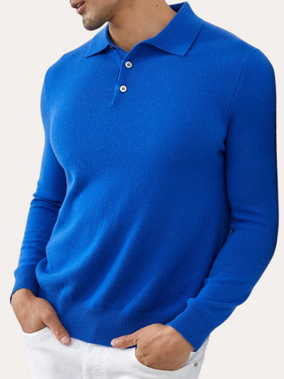 Polo Cashmere Classique – Niebieski