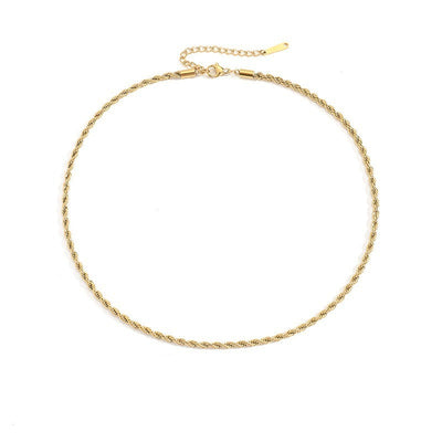 Naszyjnik Olivia w stylu skręconym | Złoto 18k