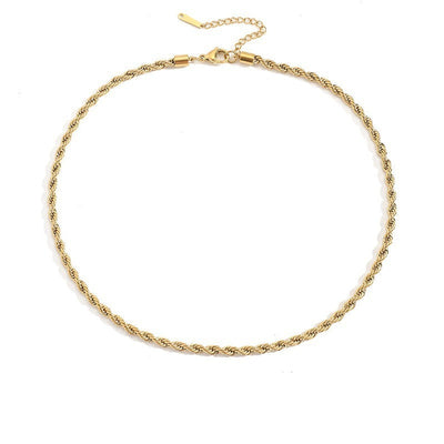 Naszyjnik Olivia w stylu skręconym | Złoto 18k