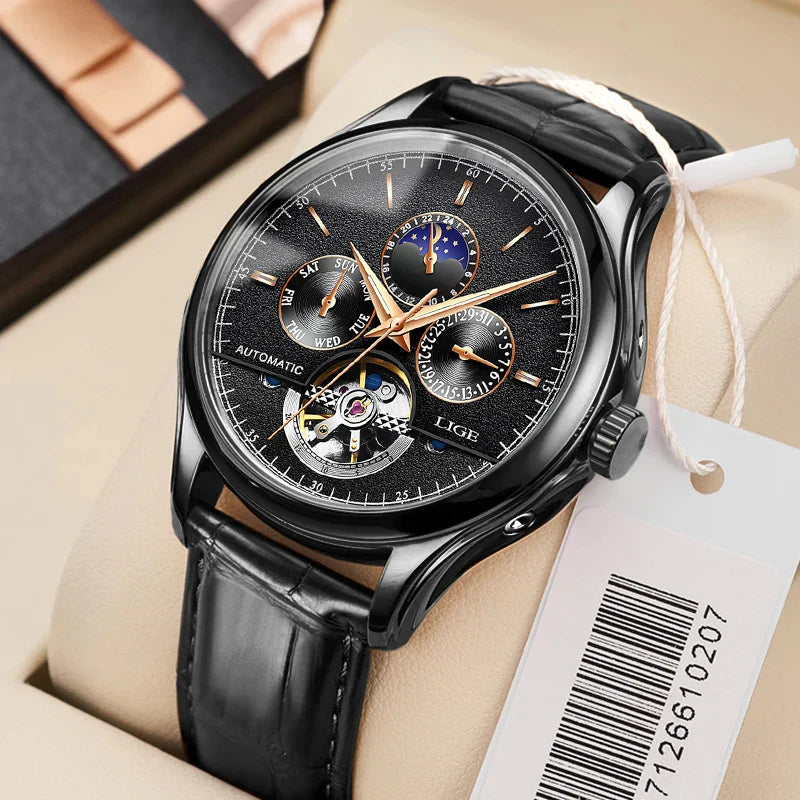 Automatyczny mechaniczny zegarek tourbillon