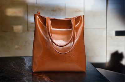 Mazur & Mazur© – Klasyczna torba tote o skórzanym wyglądzie Diana™