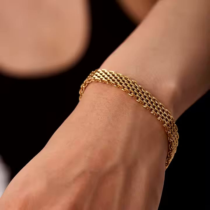 Bransoletka Imara z Eleganckich Łańcuszków | Złoto 18k