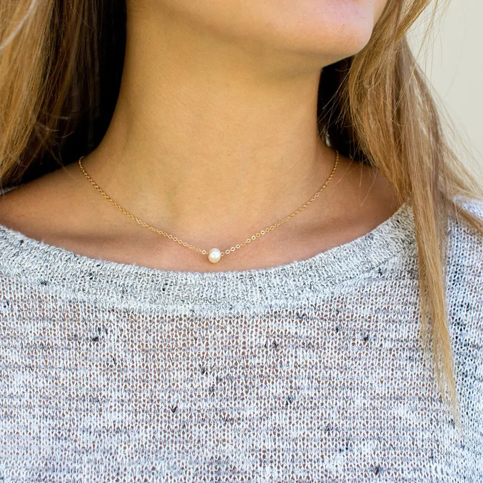 Naszyjnik Marianne z Pereł Słodkowodnych | Złoto 14k