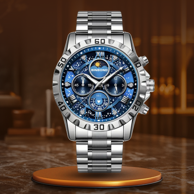 Nowak & Nowak© - Luksusowy chronograf z metalową bransoletą