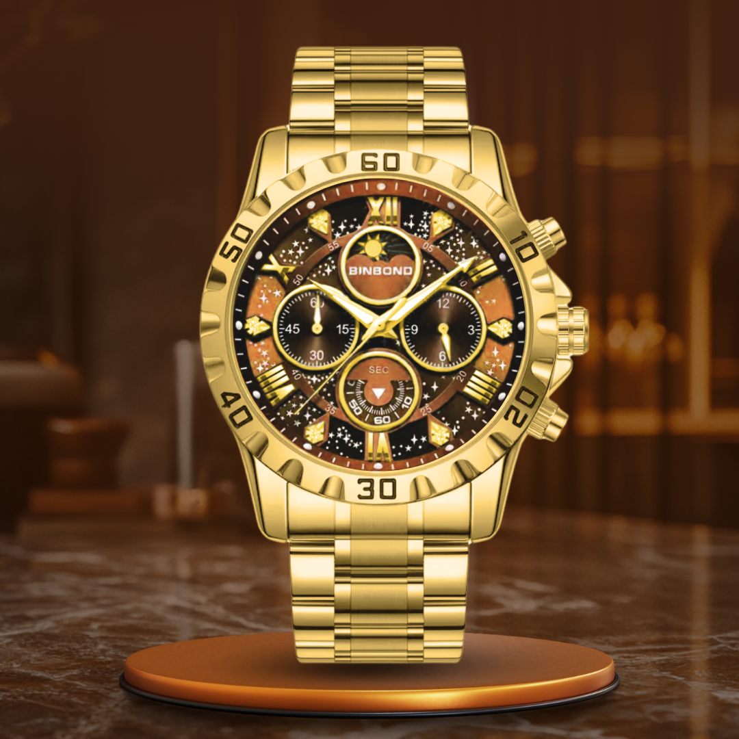 Nowak & Nowak© - Luksusowy chronograf z metalową bransoletą