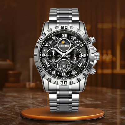 Nowak & Nowak© - Luksusowy chronograf z metalową bransoletą