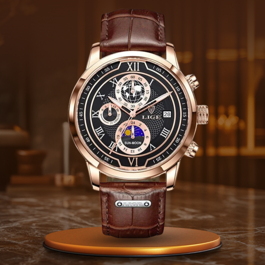 Nowak & Nowak© - Zegarek Chronograf z Premium Skóry