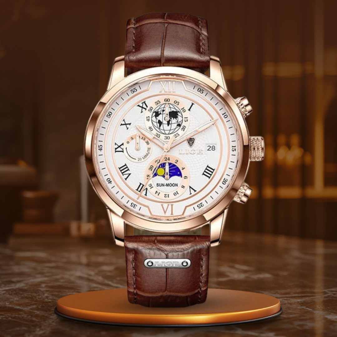Nowak & Nowak© - Zegarek Chronograf z Premium Skóry