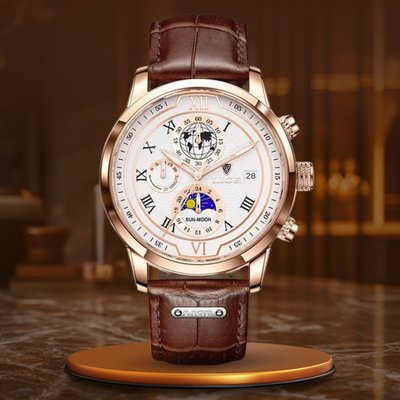 Nowak & Nowak© - Zegarek Chronograf z Premium Skóry