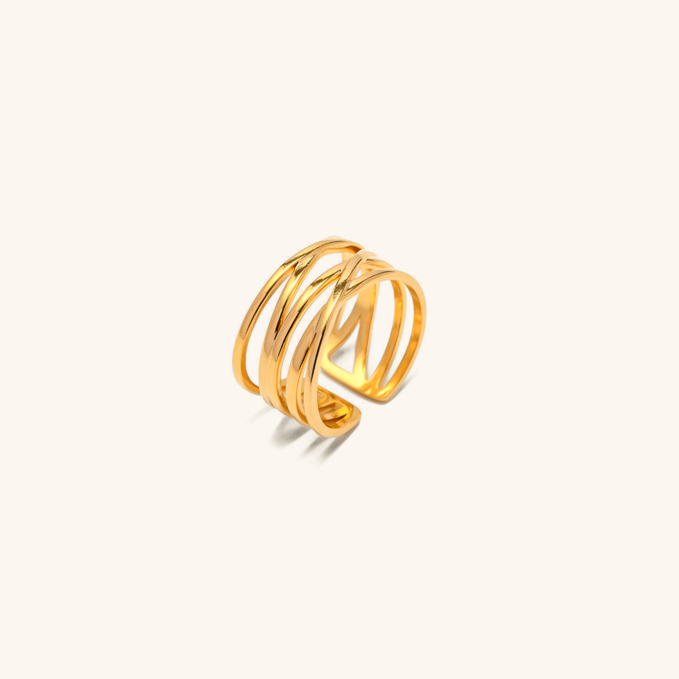 Pierścionek z Flussgold | Złoto 18k