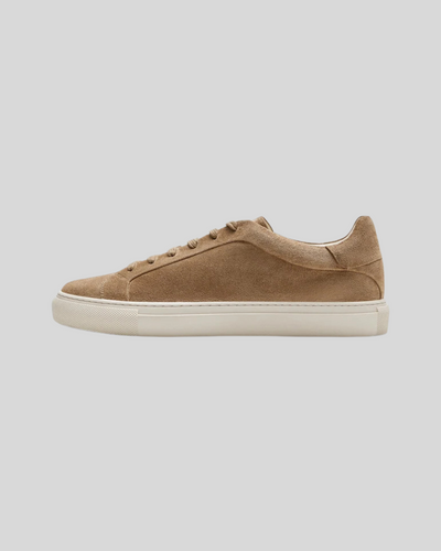Skórzane Sneakersy Oxford - Khaki