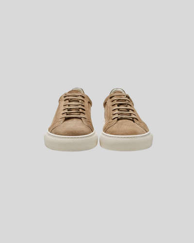 Skórzane Sneakersy Oxford - Khaki