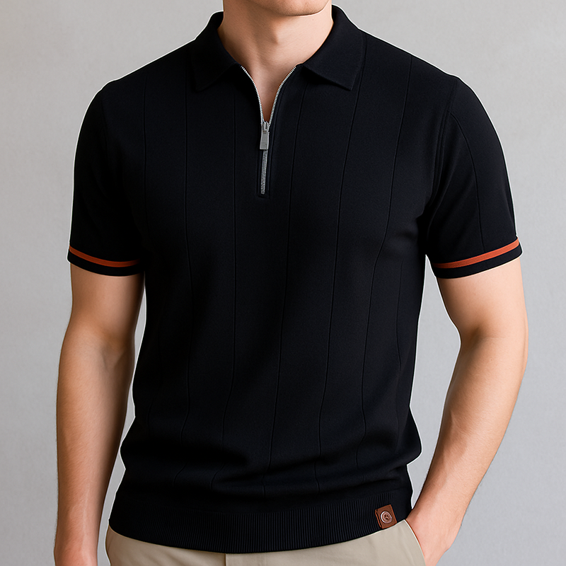 Polówka Monza Zip-Knit