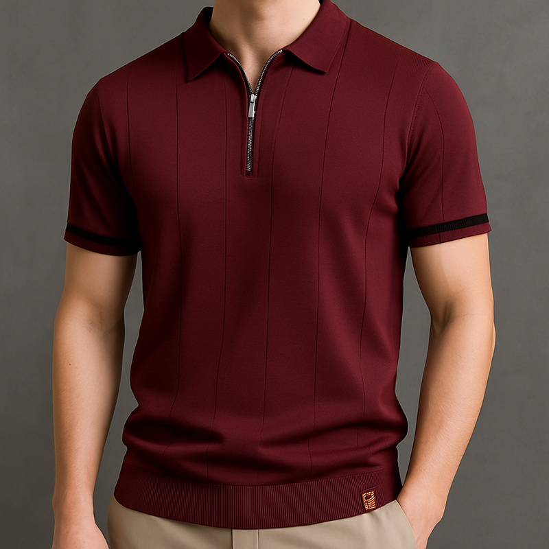 Polówka Monza Zip-Knit