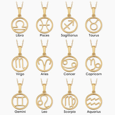 Naszyjnik z Znakiem Zodiaku | Białe Złoto 18k