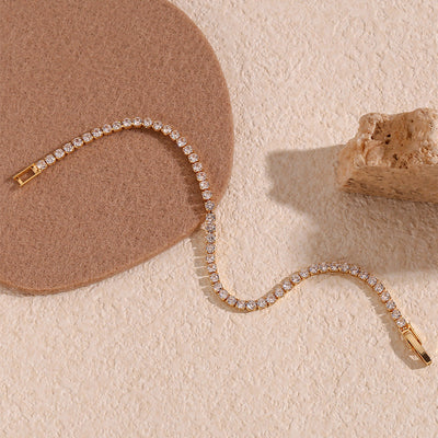 Bransoletka Tenisowa Lillian | Złoto 18k